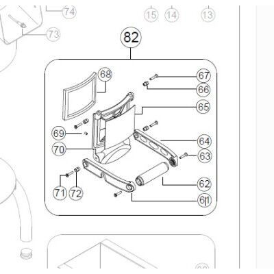 DOOR COMPLETE WITH: HANDLES, SEAL, SCREW AND MAGNET - F2927 - Fama Industrie