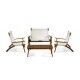 Salotto Giardino DIANE in Legno Acacia Naturale: Set Divano, Poltrone e Tavolo per Esterni Contract - Stark s.r.l.
