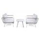 Set Lounge RIVERSIDE Bianco: 2 Poltrone e Tavolino in Alluminio e HPL per Contract - Stark s.r.l.