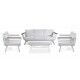 Salotto Contract NEW RIVERSIDE Bianco: Set Alluminio Antiruggine, HPL e Cuscini Olefina - Stark s.r.l.