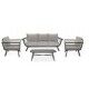Salotto Contract NEW RIVERSIDE Bianco: Set Alluminio Antiruggine, HPL e Cuscini Olefina - Stark s.r.l.