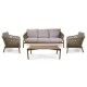 Salotto Giardino NORWALK Effetto Legno/Sabbia: Set Contract Alluminio, Corda e Cuscini Idrorepellenti - Stark s.r.l.