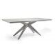 Tavolo Professionale CONRADO Antracite 200x100: Alluminio e Piano Pietra Sinterizzata Effetto Marmo - Stark s.r.l.