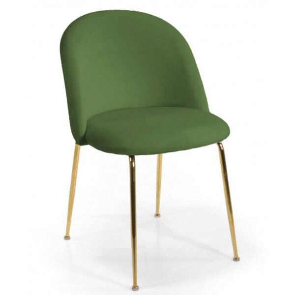 Poltrona Design SAMMI Verde Foresta: Velluto e Metallo Nero per Arredo Interni Contract - Stark s.r.l.