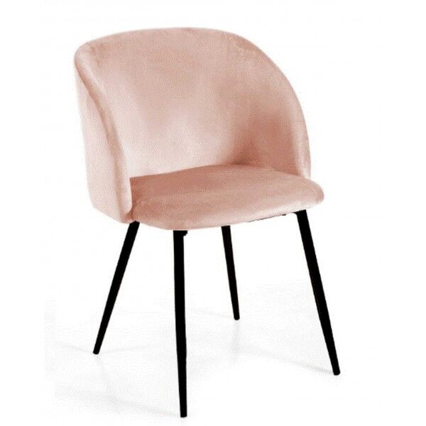 Poltrona Design RUBY Crema: Velluto Avvolgente e Metallo Nero per Interni B2B Chic - Stark s.r.l.