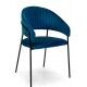 Poltrona Design CHLOE Crema: Velluto a Coste, Braccioli e Metallo Nero per Interni B2B - Stark s.r.l.