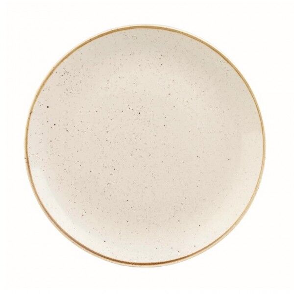 Piatto Piano Coupe 21.7 cm Barley White per ristorazione - Imballo 12 pz - Churchill