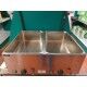 Countertop bain-marie hot table 2xGN1/1 with differentiated temperatures and taps. - Forcar Multiservice
