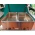 Countertop bain-marie hot table 2xGN1/1 with differentiated temperatures and taps.