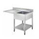 Lavello a sbalzo in acciaio inox con una vasca - Forcar Inox