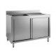 Lavello armadiato in acciaio inox con una vasca e porte scorrevoli - Forcar Inox