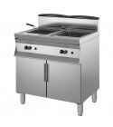 Friggitrice professionale a gas armadiata  18+18lt. 7CFFG2SI