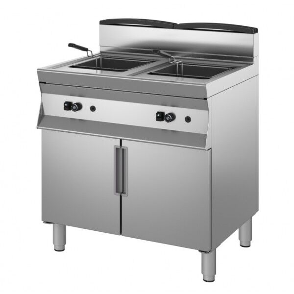 Friggitrice professionale a gas armadiata 18+18lt. 9CFFG2SI - Inox BIM