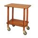 Carrello gueridon in legno. Due piani 70x50 cm. Ruote piroettanti. 4 colorazioni. CL903 - Forcar Multiservice