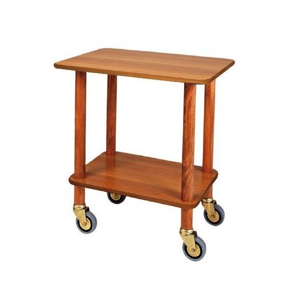 Carrello gueridon in legno. Due piani 70x50 cm. Ruote piroettanti. 4 colorazioni. CL903 - Forcar Multiservice