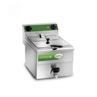 Professional deep fat fryer with tap and 10 litre tub -