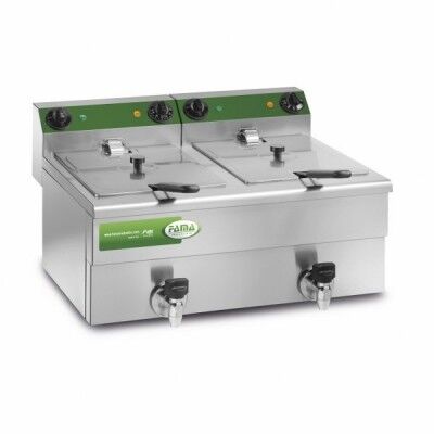 Professional double tank fryer 10 10 litres with tap -