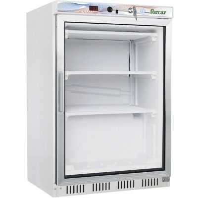 Negative refrigerator 130 Lt. with glass door -18/-22°C. H 85,5 cm - Forcar
