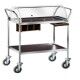Trolley for desserts, cheeses and appetizers Width 90cm. Stainless steel and wooden top. plexiglass dome. CA1152 - Forcar...