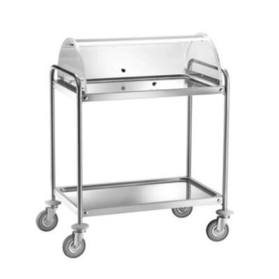 Service trolley width 90cm. Stainless steel for sweet cheeses and appetizers CA1390C - Forcar