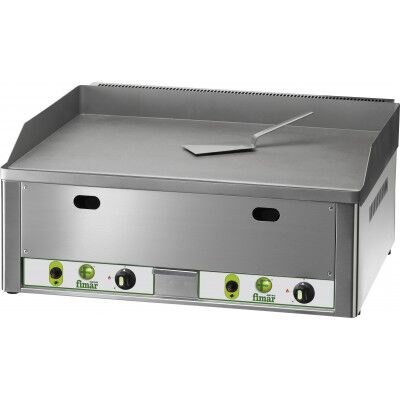 Fry Top gas-fired bench top with brushed steel plate. - Fimar
