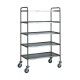 Stainless steel service trolley. five soundproof shelves. CA1426 - CA1427 - Forcar Multiservice