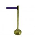 Golden lane delimiting pole height 100 cm with 2-meter ribbon