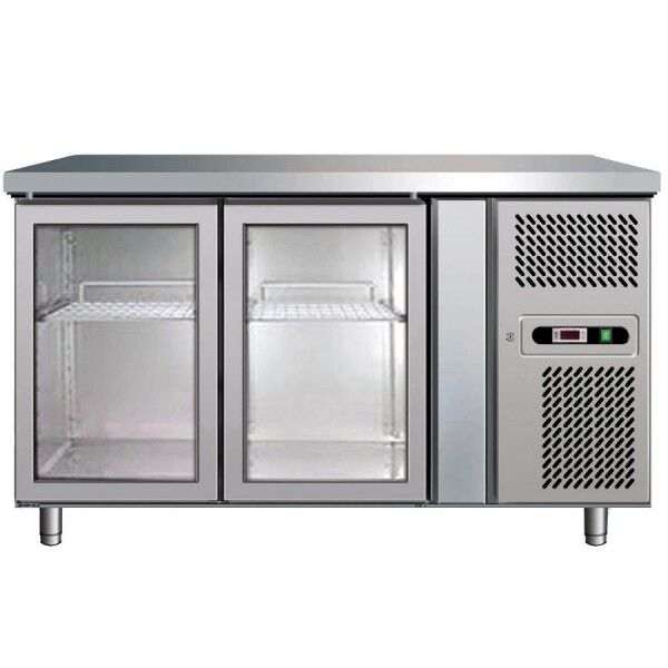 Refrigerated table Forcar GN2100TNG 2 doors positive - Forcar Refrigerated
