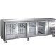 Forcar Refrigerated Table 4 doors glass positive GN4100TNG - Forcar Refrigerated