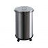63 liter stainless steel dustbin with wheels without pedal. AV4671