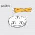 CASERECCE die for professional fresh pasta machine Fimar MPF 2.5N - MPF 4N