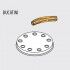 BUCATINI die for professional fresh pasta machine Fimar MPF 2.5N - MPF 4N