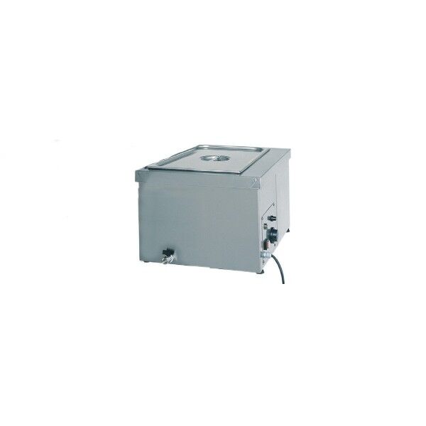 Tavola calda bagnomaria 1xGN 1/1 da banco in acciaio inox con termostato e rubinetto. - Forcar Multiservice
