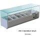 Forcar RI12033V 120x33 cm refrigerated ingredient display case for 5 GN 1/4 gastronorms. - Forcar Refrigerated