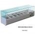 Forcar RI14033V 140x33 cm refrigerated ingredient display case for 6 GN 1/4 bowls.