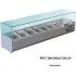 Forcar RI15033V 150x33 cm refrigerated ingredient display case for 7 GN 1/4 gastronorms.