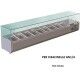 Forcar RI18033V 180x33 cm refrigerated ingredient display case for 9 GN 1/4 trays. - Forcar Refrigerated
