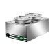 Tavola calda GN 1/1 + pentole da 6 lt. da banco bagno maria in acciaio inox BM7720 - Forcar Multiservice