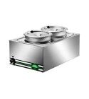 Tavola calda GN 1/1 + pentole da 6 lt. da banco bagno maria in acciaio inox BM7720