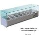 Forcar RI15038V 150x38 cm refrigerated ingredient display case for 5 GN 1/3 1 1/2 bowls. - Forcar Refrigerated