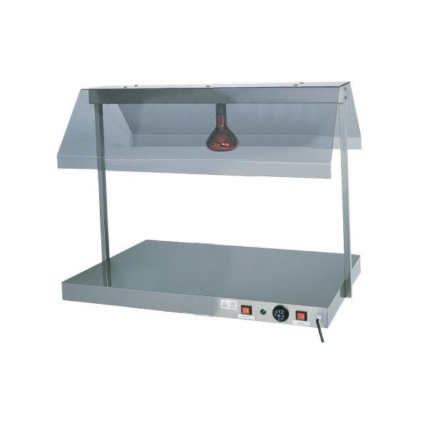 Stainless steel hot plate with an infrared lamp. PC4711 - Forcar Multiservice