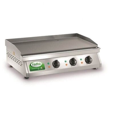 Fry Top electric professional with the plate in stainless steel sandblasted. Model: PFT3L - Renown industries