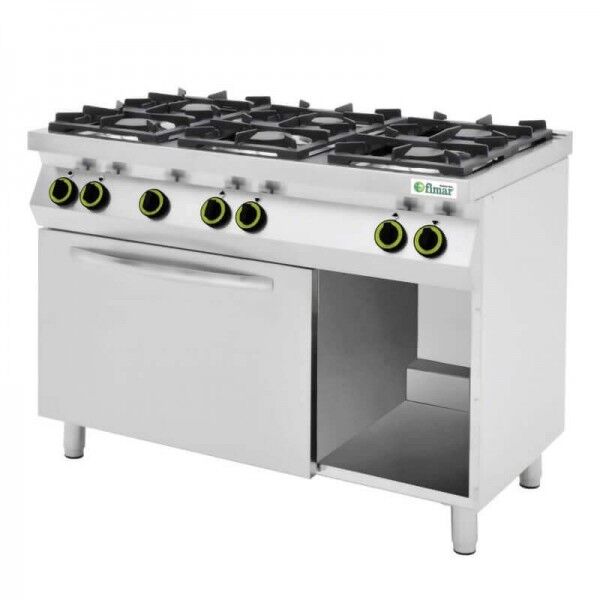 Professional kitchen Fimar CC76GFEV 6 burner gas stove - Fimar