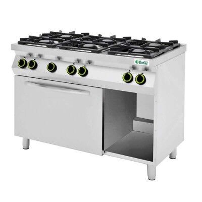 Kitchen 6 burners and gas oven and open compartment. Model: CC76GFG - Fimar