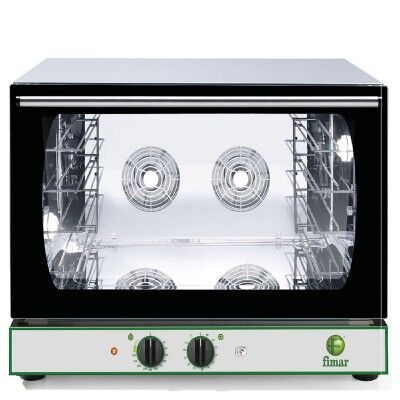 Convection oven with timer, stainless steel structure, humidifier and halogen light. CMP4GPM - Fimar