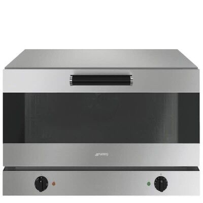 Professional stainless steel convection oven, 1 fan, 4 trays 600x400. Model: Alfa 410 - Smeg Professional