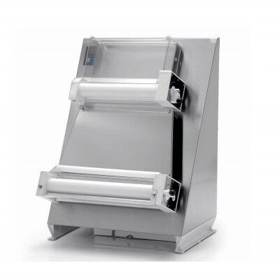Pizza spreader with parallel rollers and stainless steel structure . L40P -