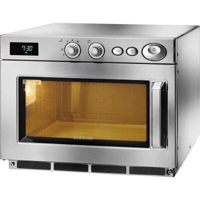 Microwave oven with fixed stainless steel frame plate, capacity 26 lt and internal light. Model: CM1519A - Samsung