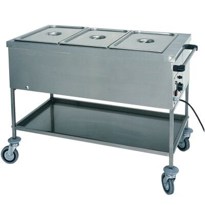 Dry hot display trolley for gastronorm 1/1 tanks. Series: CTS - Forcar
