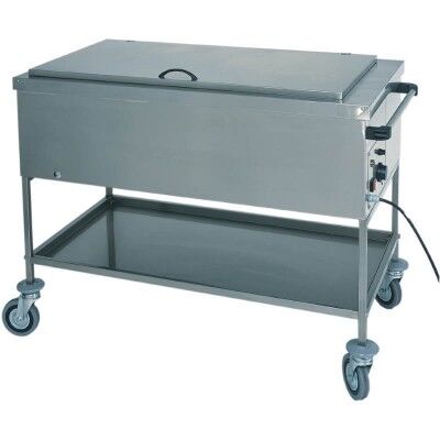 Warm bain-marie display trolley to heat baby bottles and pans. Series: CS - Forcar